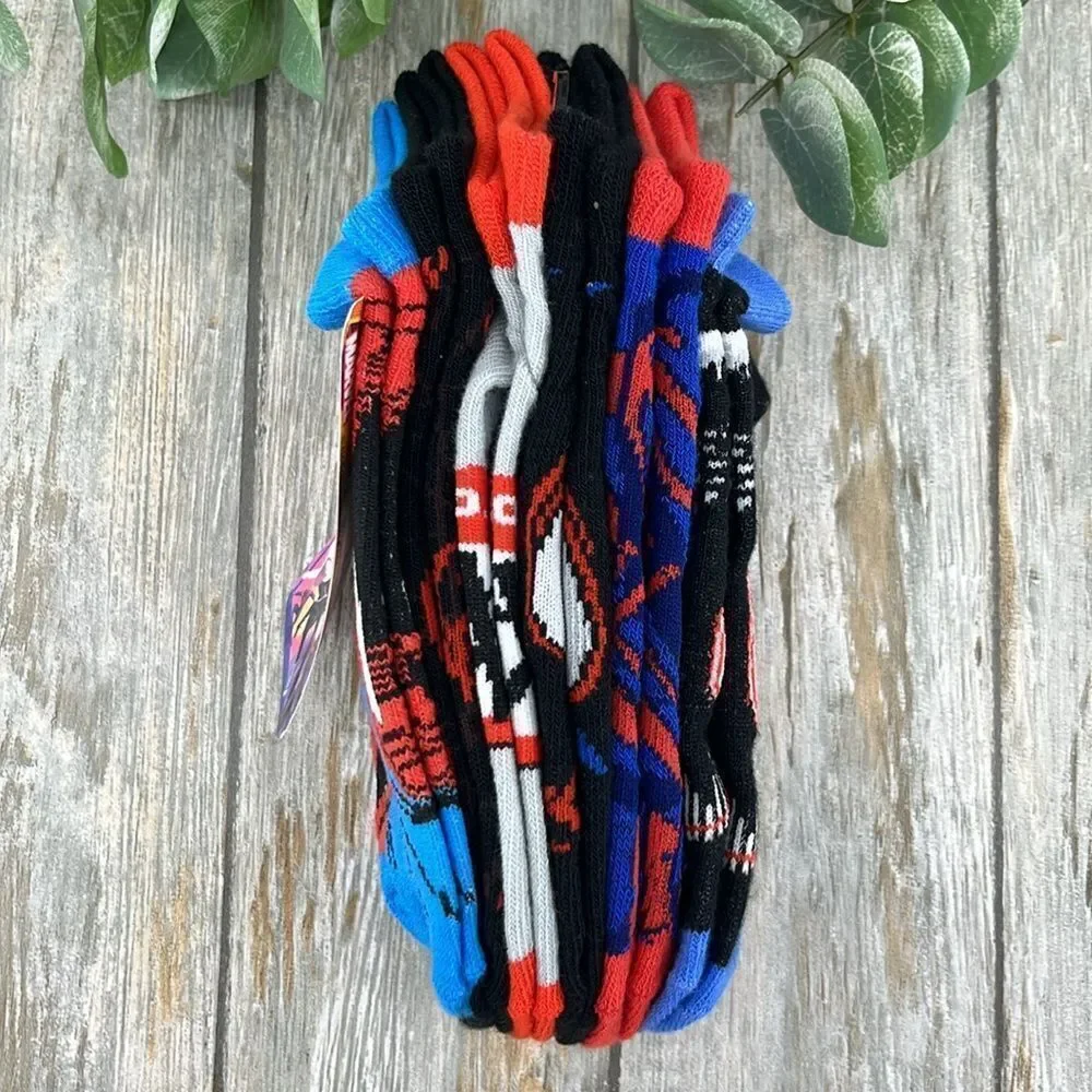 Boys Spider-Man No Show Comfy Socks 6-Pack Size L